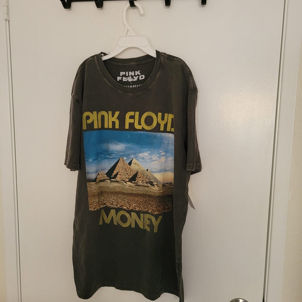 NWT Mens Lucky Brand Black Pink Floyd Graphic Money T-Shirt - Size Small